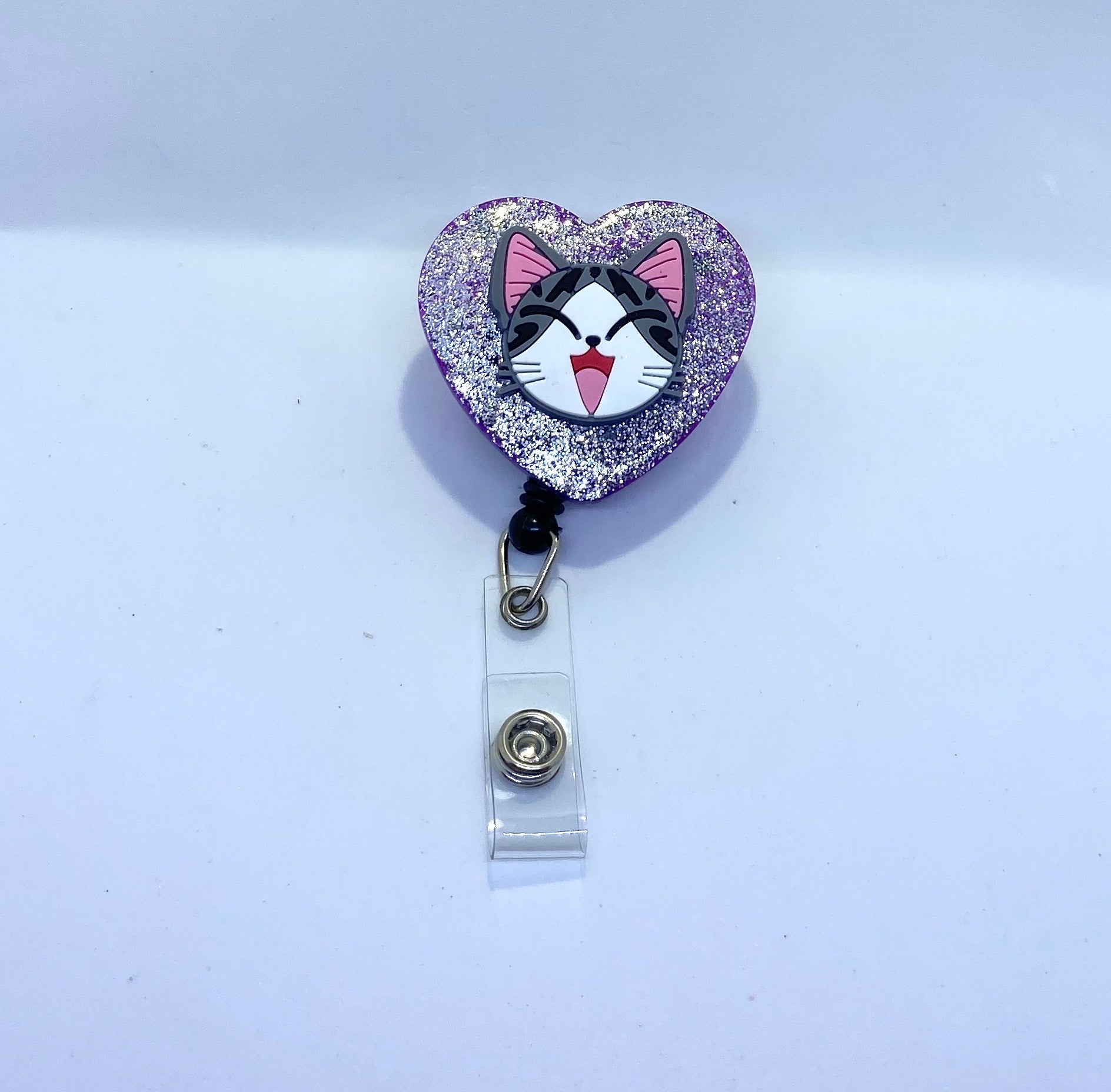 Character Pink Ears Cat Badge Reel ID Holder – Dazzle Design Diva Inc.